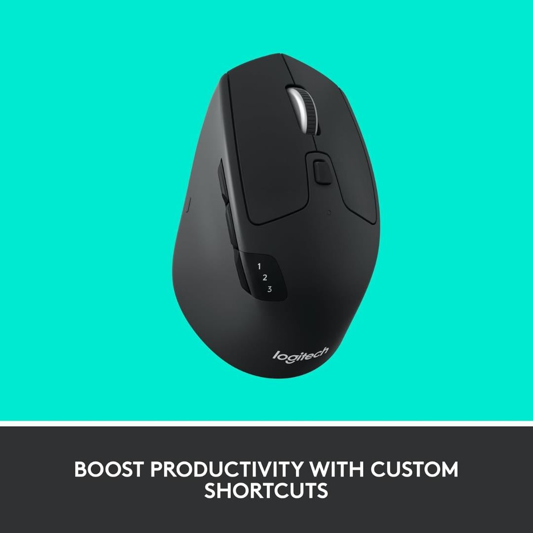 Logitech M720 Triathlon Wireless Mouse – Black