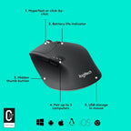 Logitech M720 Triathlon Wireless Mouse – Black