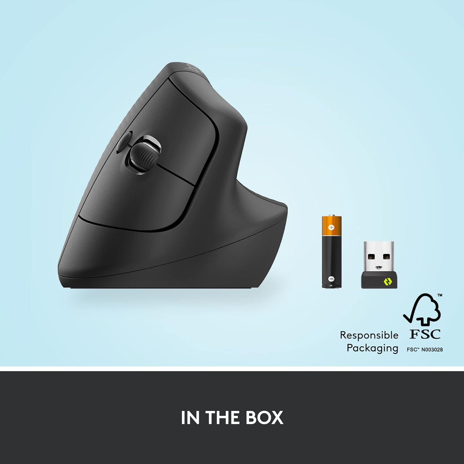 Logitech Lift Vertical Wireless Mouse – Comfort Meets Style (Gray, Black & Rose)