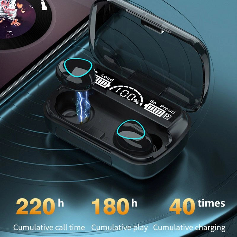 M10 WIRELESS EARBUDS BLUETOOTH EARPHONES NOISE CANCELLATION HIFI QUALITY