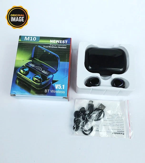 M10 WIRELESS EARBUDS BLUETOOTH EARPHONES NOISE CANCELLATION HIFI QUALITY