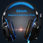 KOTION EACH-G2000 STEREO GAMING HEADSET DEEP BASS COMPUTER GAMING WIRED HEADPHONE WITH LED LIGHT & MIC