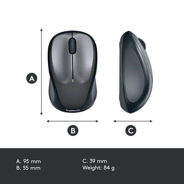 Logitech M235 Wireless Mouse | Sleek Grey 🖤, Vibrant Blue 🔵, Bold Red 🔴
