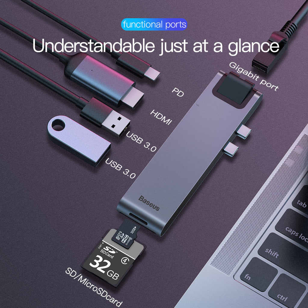 Baseus Thunderbolt C+ Pro Seven-In-One Smart Multifunctional Hub