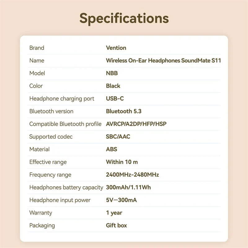 Wireless Bluetooth Headphone S11