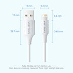Vention USB 2.0 Type-A Male to Lightning Male 2.4A Cable White 1M