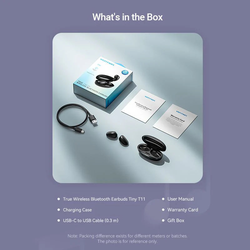 Vention Bluetooth Earbuds Tiny T11 BLACK