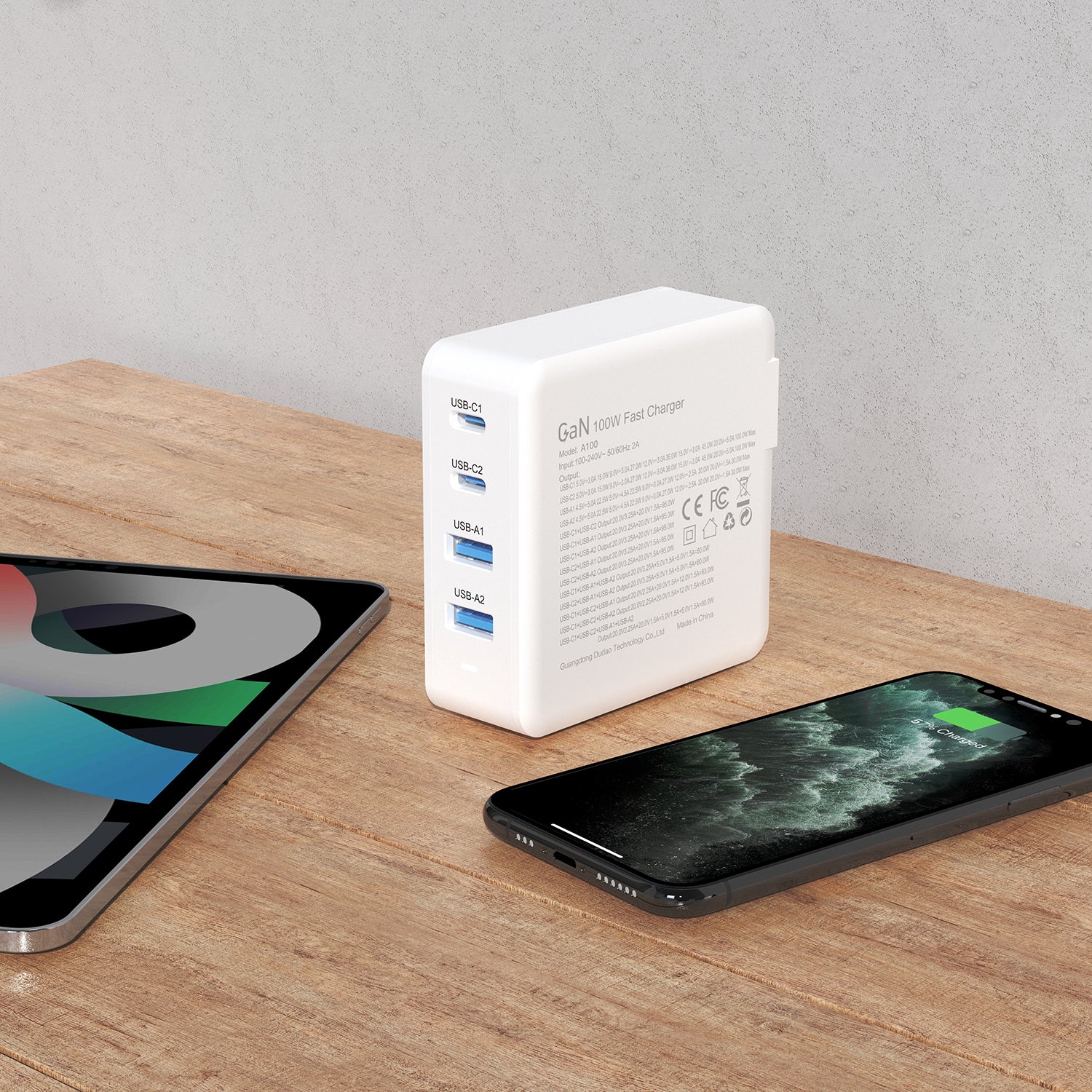 DUDAO A100EU GAN PD 100W EU standard Phone Charger-A100EU