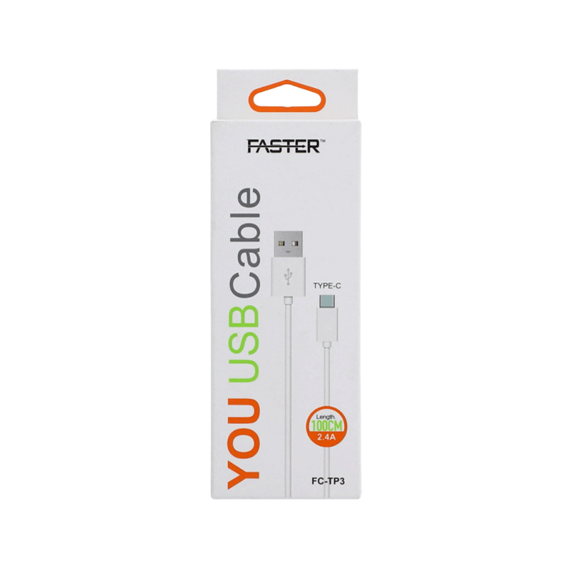 FASTER FC-TP3 Charging Cable, Fast Charging  Cable for Mobile, Type C / Iphone / Micro Cable for Charging, 2.1A