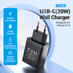 Vention 1-Port USB-C Wall Charger 20W EU-Plug
