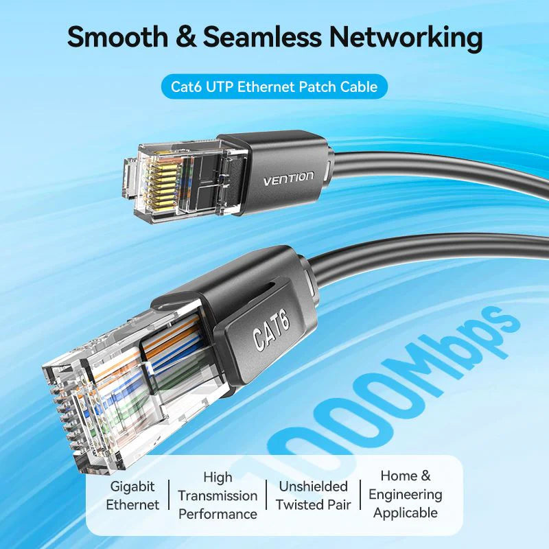 Vention Cat6 UTP Patch Cable 10M Black