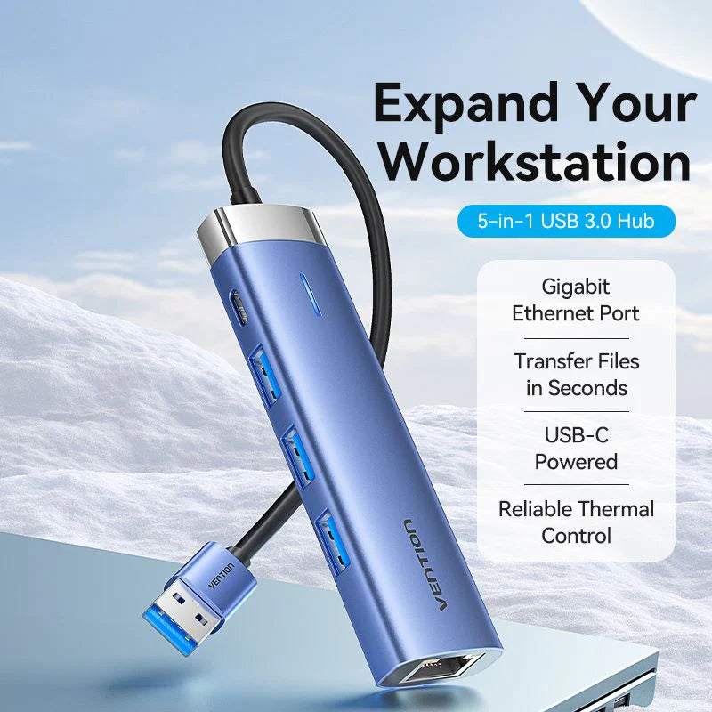 Vention 5-in-1 USB 3.0 Hub