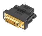 Vention DVI To HDMI Adapter Bi-Directional DVI D 24+1 Male To HDMI Female Cable Connector Converter For Projector HDMI To DVI | Gold Plated | ECCB0
