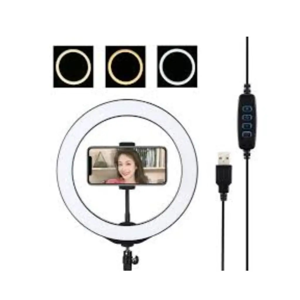 26cm Led Studio Camera Ring Light Photography With Mobile Holder