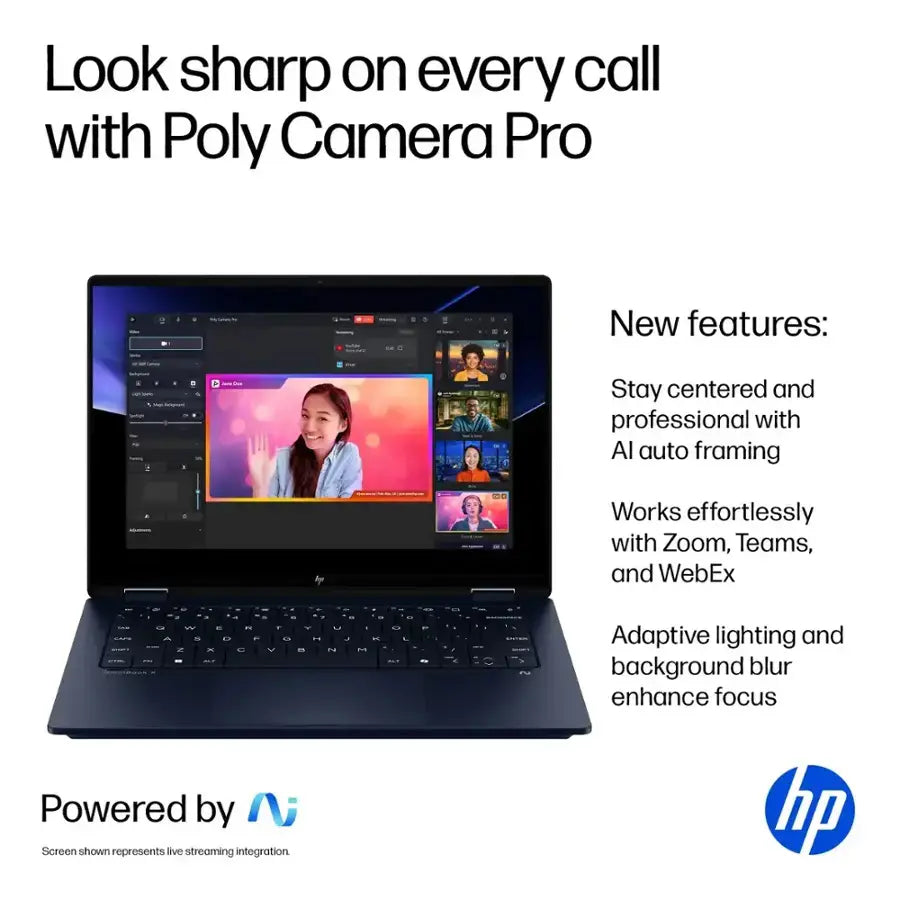 HP OmniBook X Flip FM0023DX Intel® Core™ Ultra 7 256V, 16GB Ram DDR5, 1TB SSD NVMe, Intel® Arc™ Graphics, 14" 2K (1920 x 1200) IPS Touch Screen, Backlit KB, Windows 11, Atmospheric Blue.