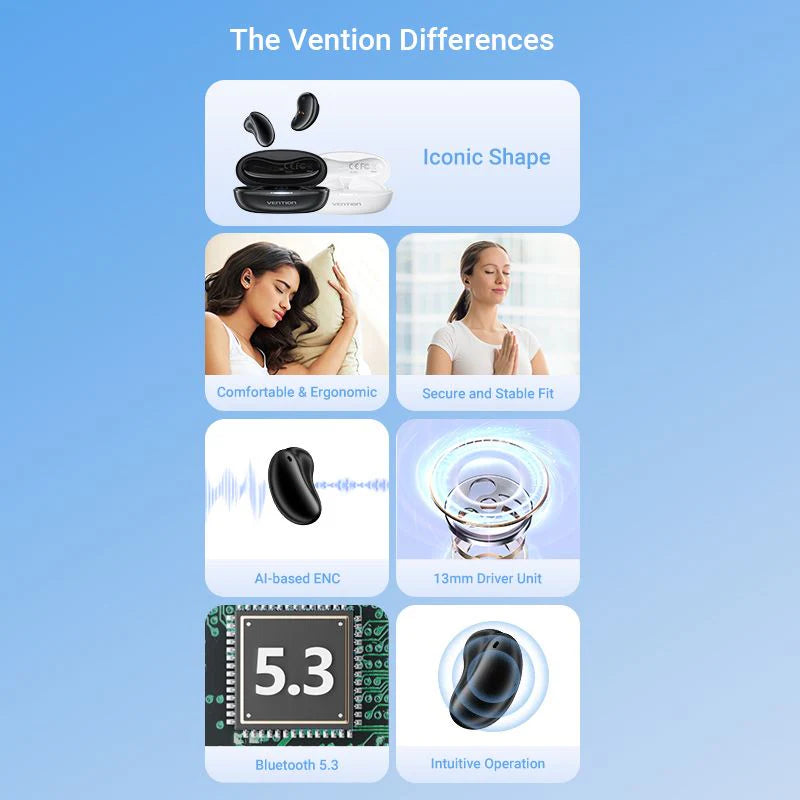 Vention Bluetooth Earbuds Tiny T11 BLACK