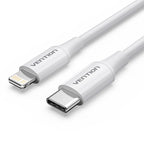 Vention USB 2.0 Type-C Male to Lightning Male 3A Cable White 1M