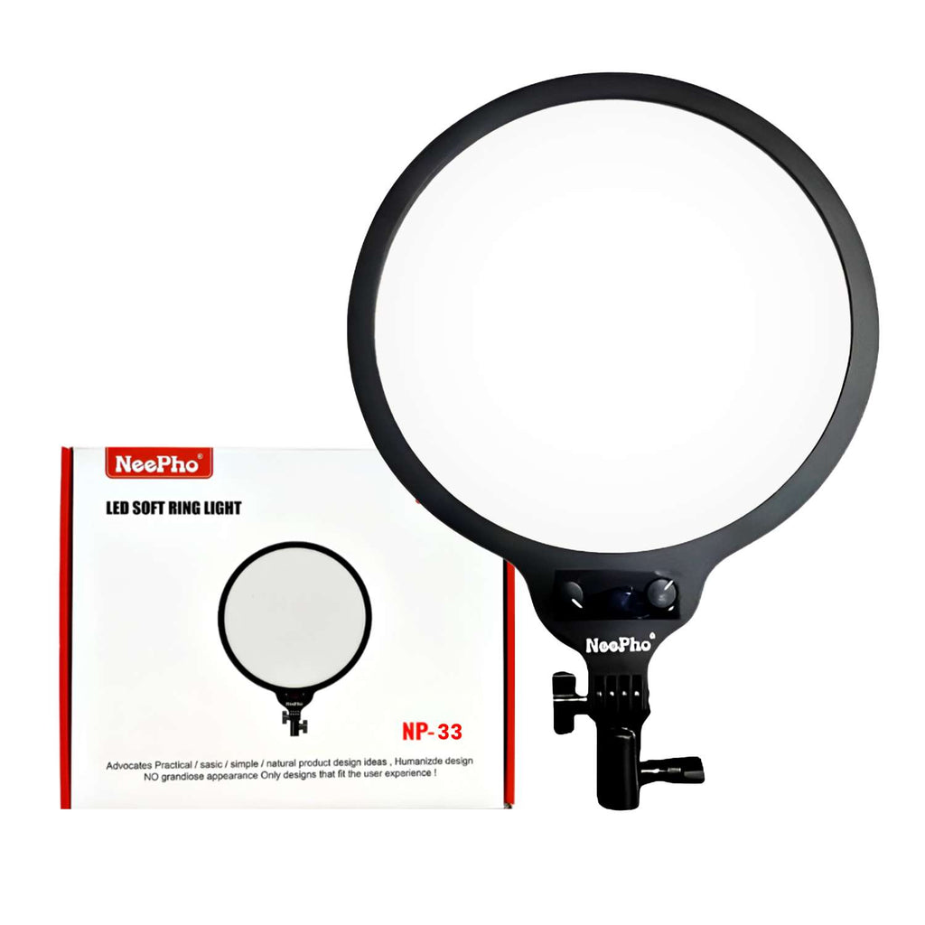 NEEPHO 36CM LED SOFT RING LIGHT WITH 360 ROTATING PAN TILT