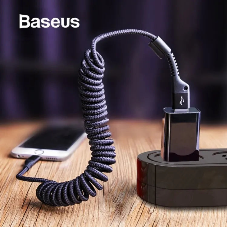 BASEUS USB TO TYPE C SPRING CABLE 1M