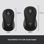 Logitech Signature M550 Regular Wireless Mouse Graphite The Logitech Signature M550 Regular Wireless Mouse in Graphite combines smart technology with everyday comfort. Designed for small to medium hands, it’s the perfect balance