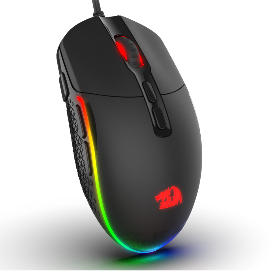 REDRAGON M719 INVADER GAMING MOUSE WITH FIRE BUTTON, 7 PROGRAMMABLE BUTTONS, RGB BACKLIT, 10,000 DPI