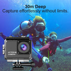 V22 4k Ultra Hd Mini Action Sport Camera Waterproof With Wifi & Touch Screen