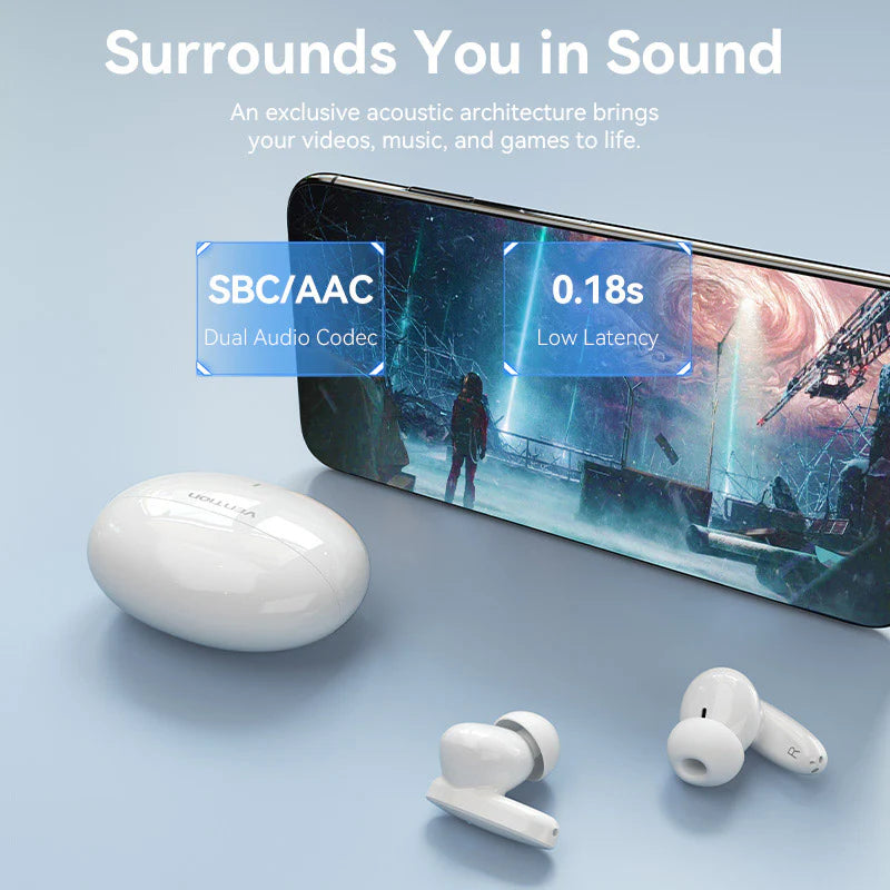 HiFun Ture Wireless Bluetooth Earbuds Purple