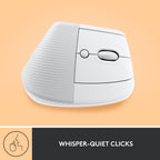 Logitech Lift Vertical Wireless Mouse – Comfort Meets Style (Gray, Black & Rose)