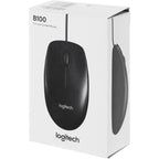 🖱️ B100 Optical USB Wired Mouse – Black
