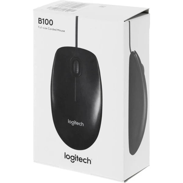 🖱️ B100 Optical USB Wired Mouse – Black