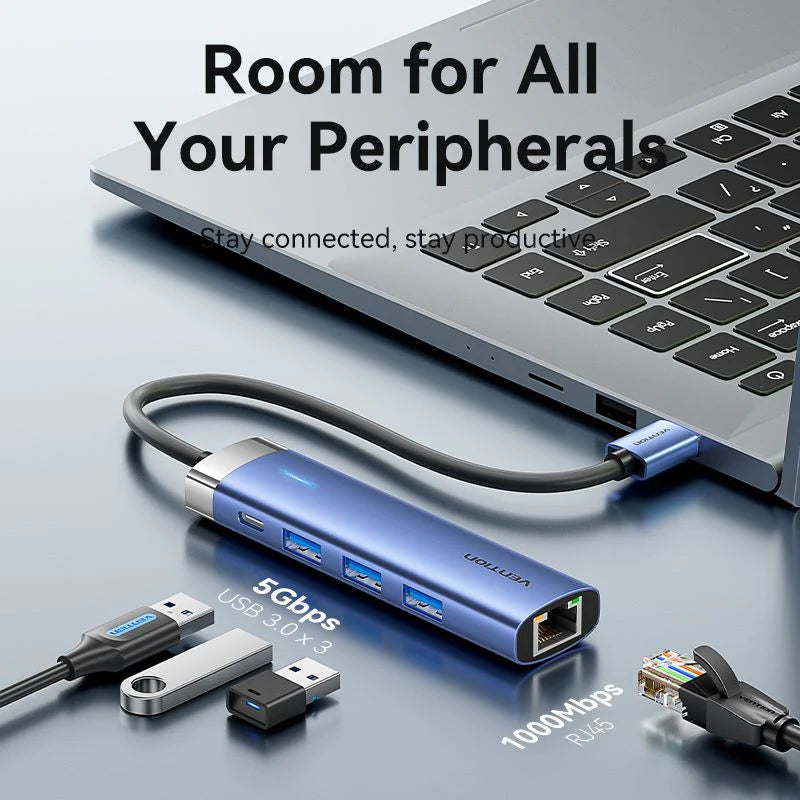 Vention 5-in-1 USB 3.0 Hub
