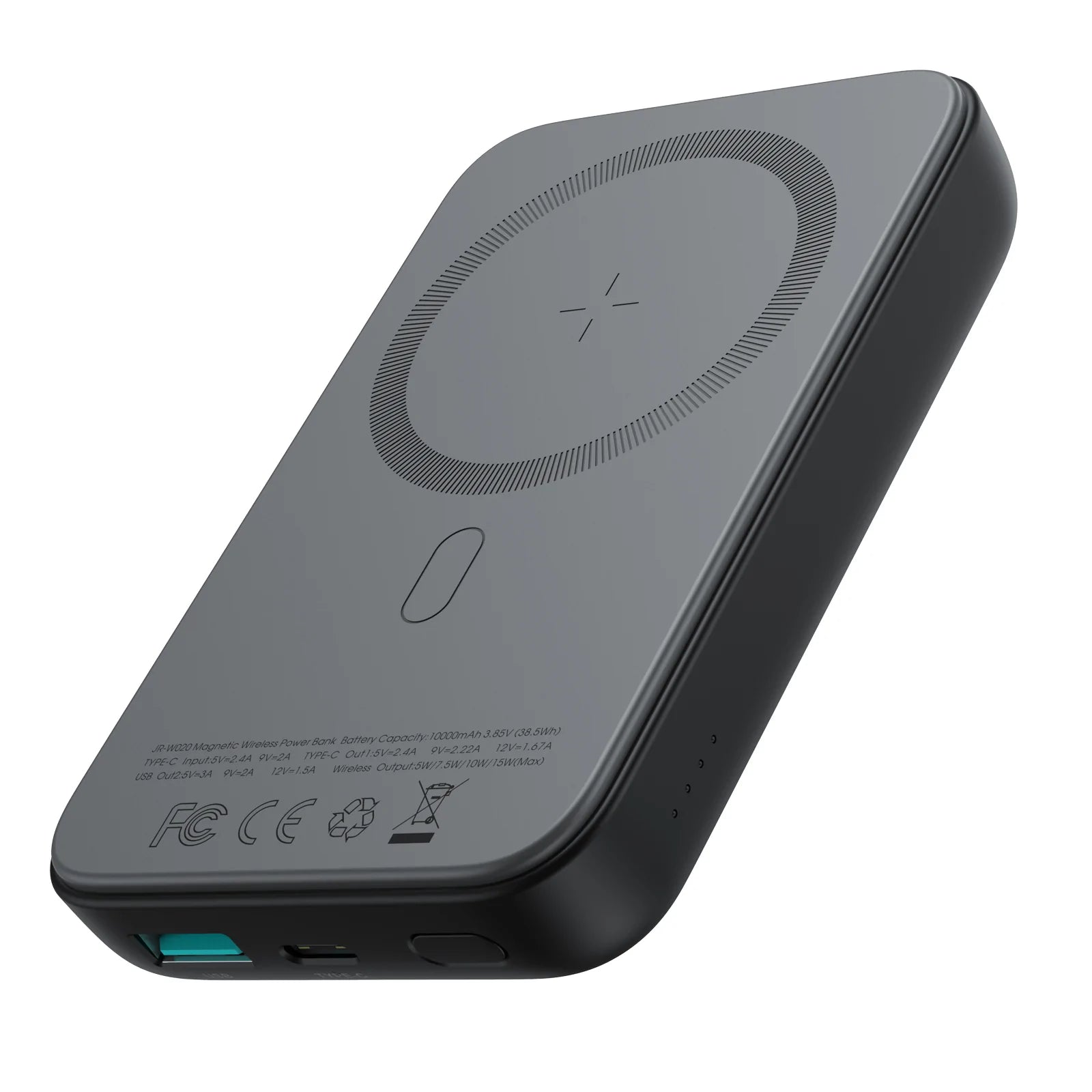 JOYROOM JR-W020 20w Wireless Power Bank 10000mah  Black & white