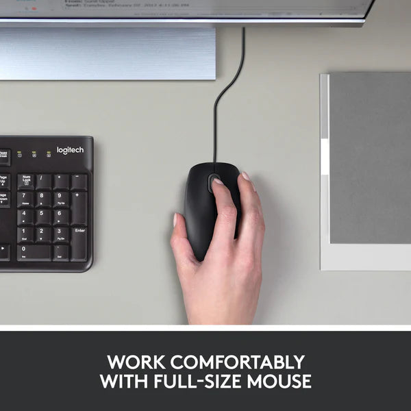 🖱️ B100 Optical USB Wired Mouse – Black