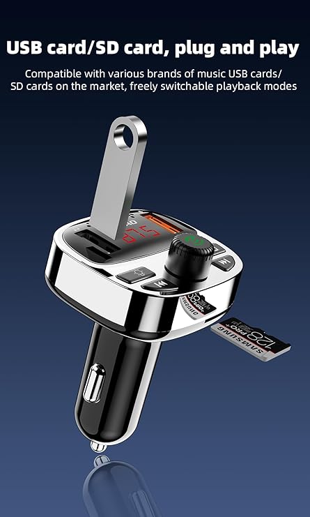 DUDAO R2PRO+ Bluetooth 5.3 FM Transmitter Car Adapter 49W