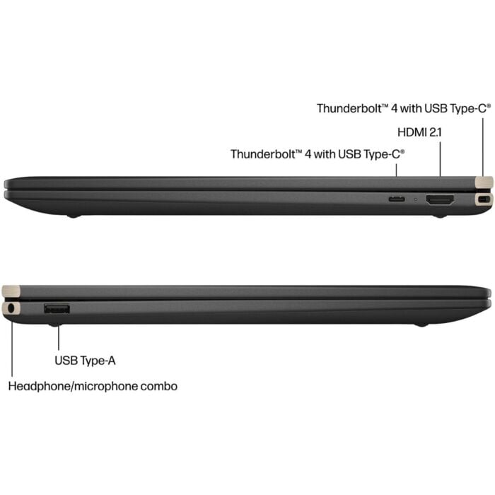 HP Spectre x360 16 AA0013dx - Intel Core Ultra 7 155H Processor 16-GB 1-TB SSD Integrated Intel ARC Graphics 16" WQXGA 1600p IPS UWVA 48-120Hz MicroEdge Touchscreen Convertible Display DTS:X Ultra Audio Backlit KB FPR TPM W11 (Nightfall Black, NEW)