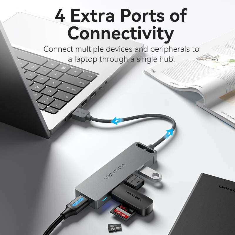 Vention 5-in-1 USB 3.0 Hub 1M
