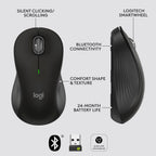 Logitech Signature M550 Regular Wireless Mouse Graphite The Logitech Signature M550 Regular Wireless Mouse in Graphite combines smart technology with everyday comfort. Designed for small to medium hands, it’s the perfect balance