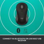 Logitech Signature M550 Regular Wireless Mouse Graphite The Logitech Signature M550 Regular Wireless Mouse in Graphite combines smart technology with everyday comfort. Designed for small to medium hands, it’s the perfect balance