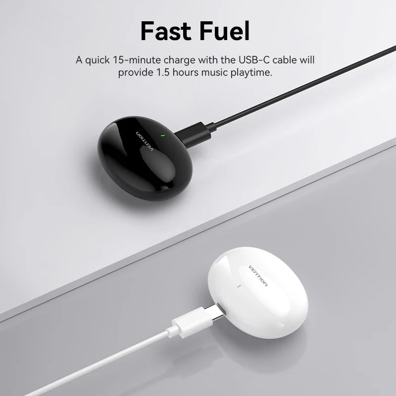 Vention Bluetooth 5.3 Earphones TWS True Wireless Earbuds White
