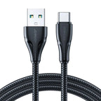 JOYROOM S-A11 SURPASS SERIES 3A USB-A TO TYPE-C FAST CHARGING DATA CABLE 1.2M-BLACK