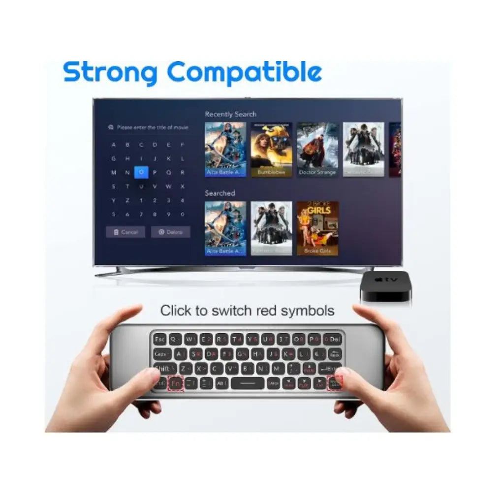 Air Mouse Remote Control With Motion Sensing 2.4GHZ Wireless W3 VWeChip 4-in-1 Voice Remote