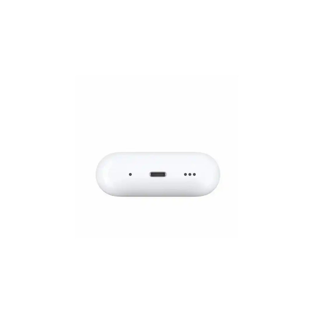 White wireless earbud case on a white background