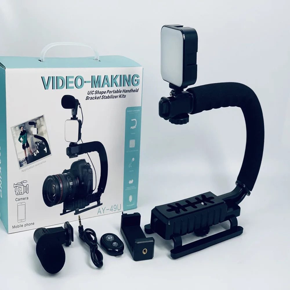Ay-49u U Shaped Video Making Handheld Stabilizer Kit
