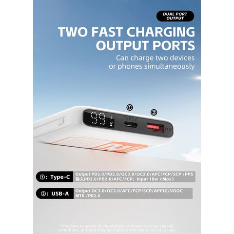 DUDAO K12PQ PD22.5W super fast charge power bank 10000mAh