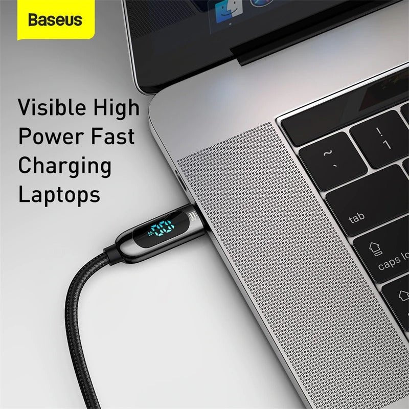Baseus Digital Display Fast Charging Data Cable Type C To Type C 100W