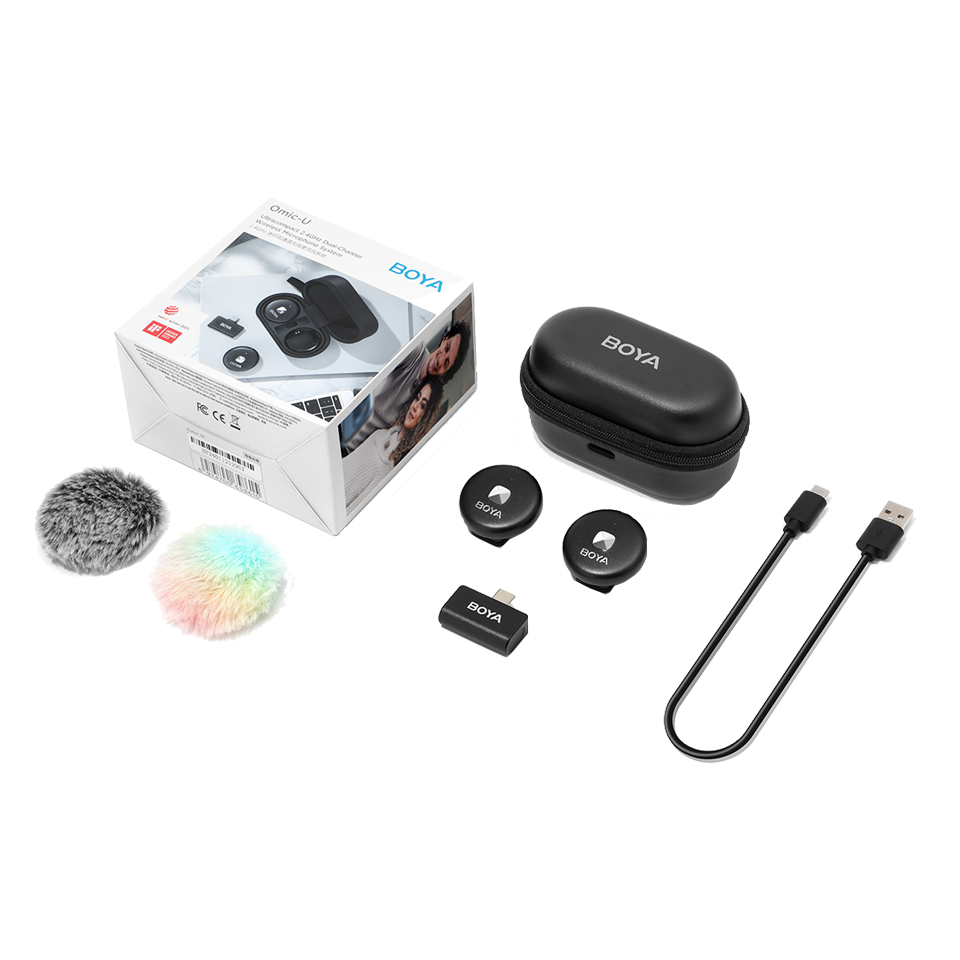 BOYA Omic U Dual Wireless Microphone For Andriod Type C ( Black ) With 3 Year Warranty