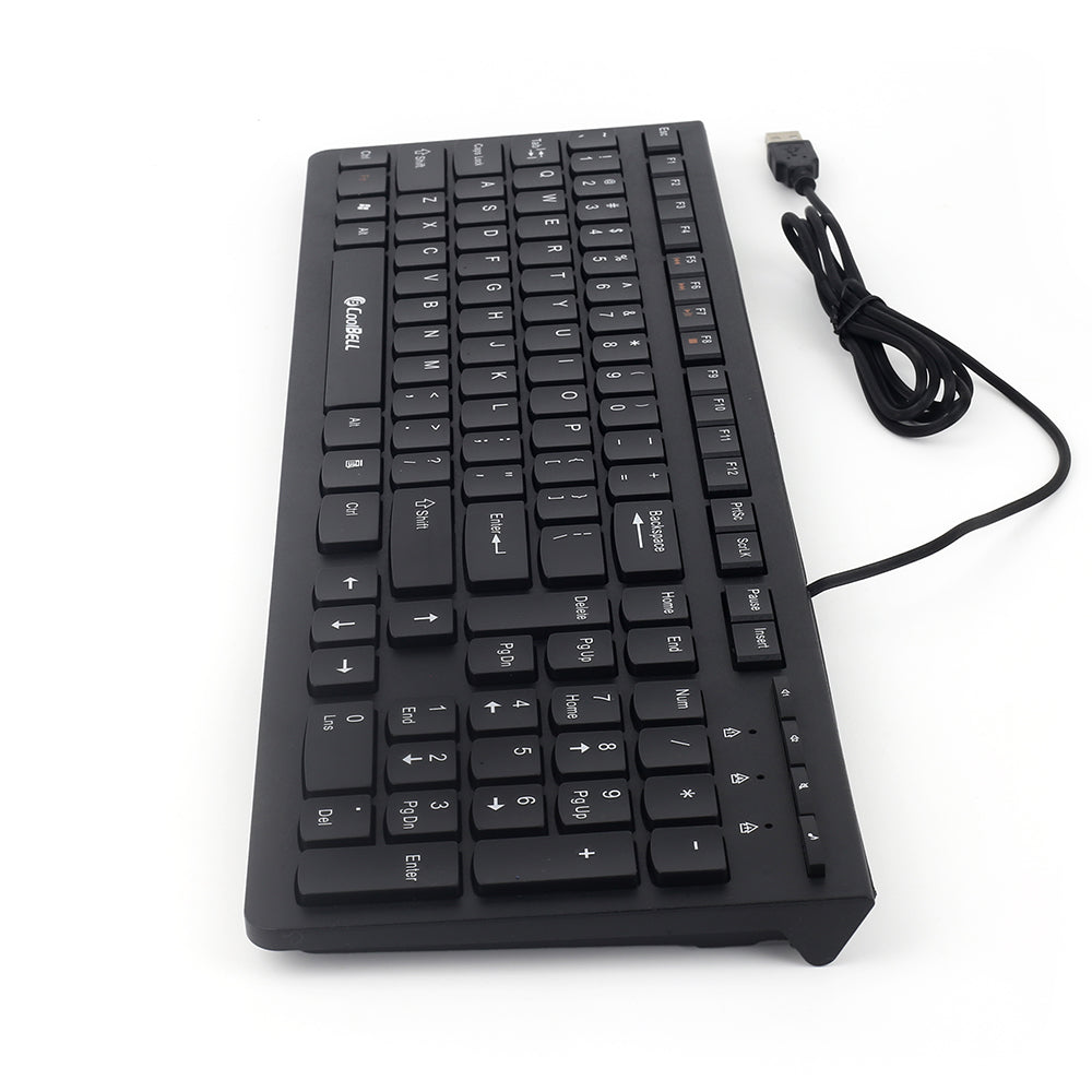 CoolBell Multimedia Link Mood Keyboard – Ergonomic Design, Dedicated Media Keys & Soft-Touch Membrane Technology
