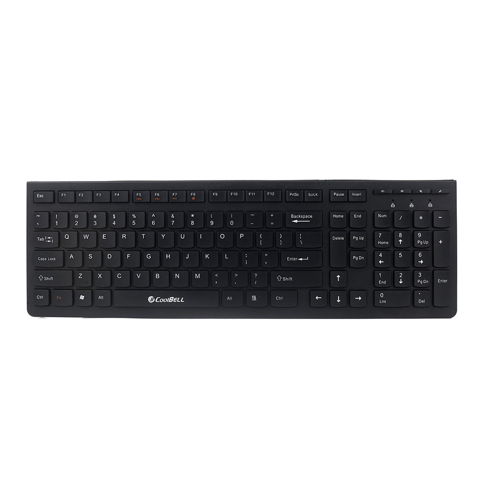 CoolBell Multimedia Link Mood Keyboard – Ergonomic Design, Dedicated Media Keys & Soft-Touch Membrane Technology