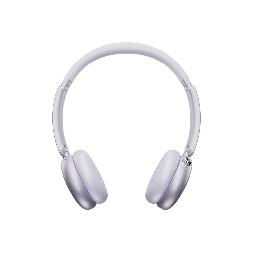 White headphones on a white background