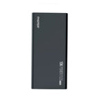 Black power bank with 'FASTER' branding on a white background